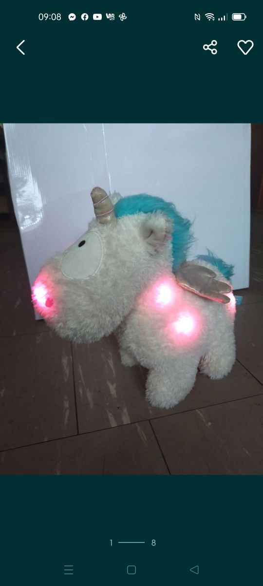 Prezent maskotka Głośnik bluetooth Nici 2 Rainbow Jednoro