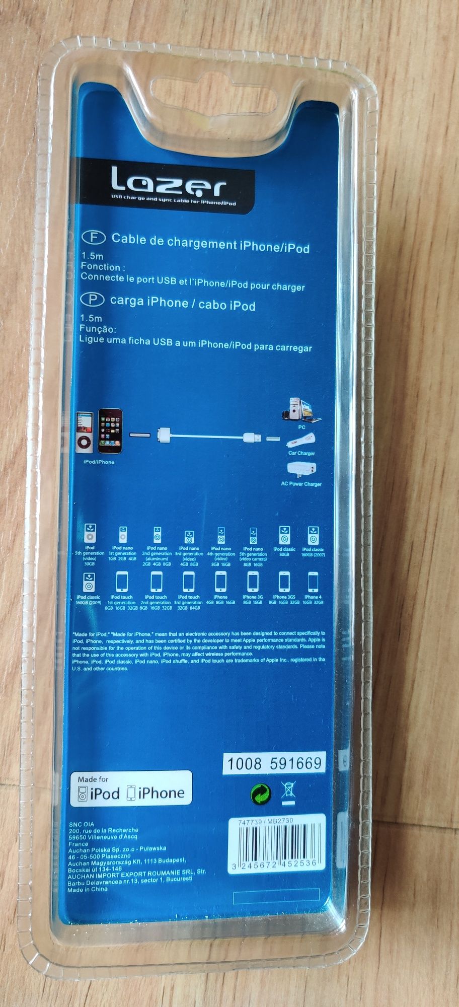 Cabo para iphone/ipod