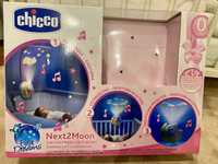 Chicco - Projetor sobre berço com melodia 3 em 1 NEXT2MOON azul