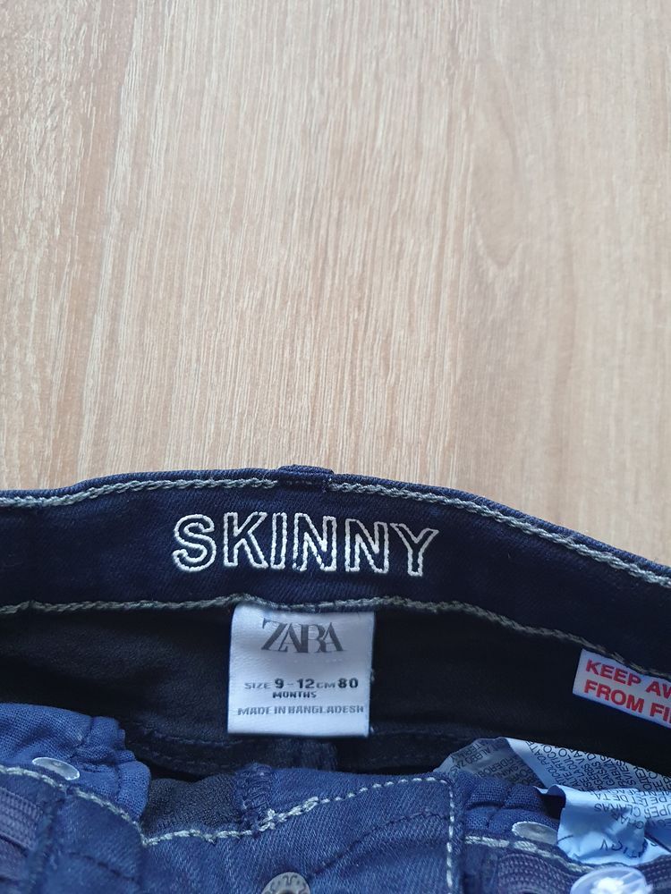 ZARA super jeansy chłopięce rurki skinny 80 cm!