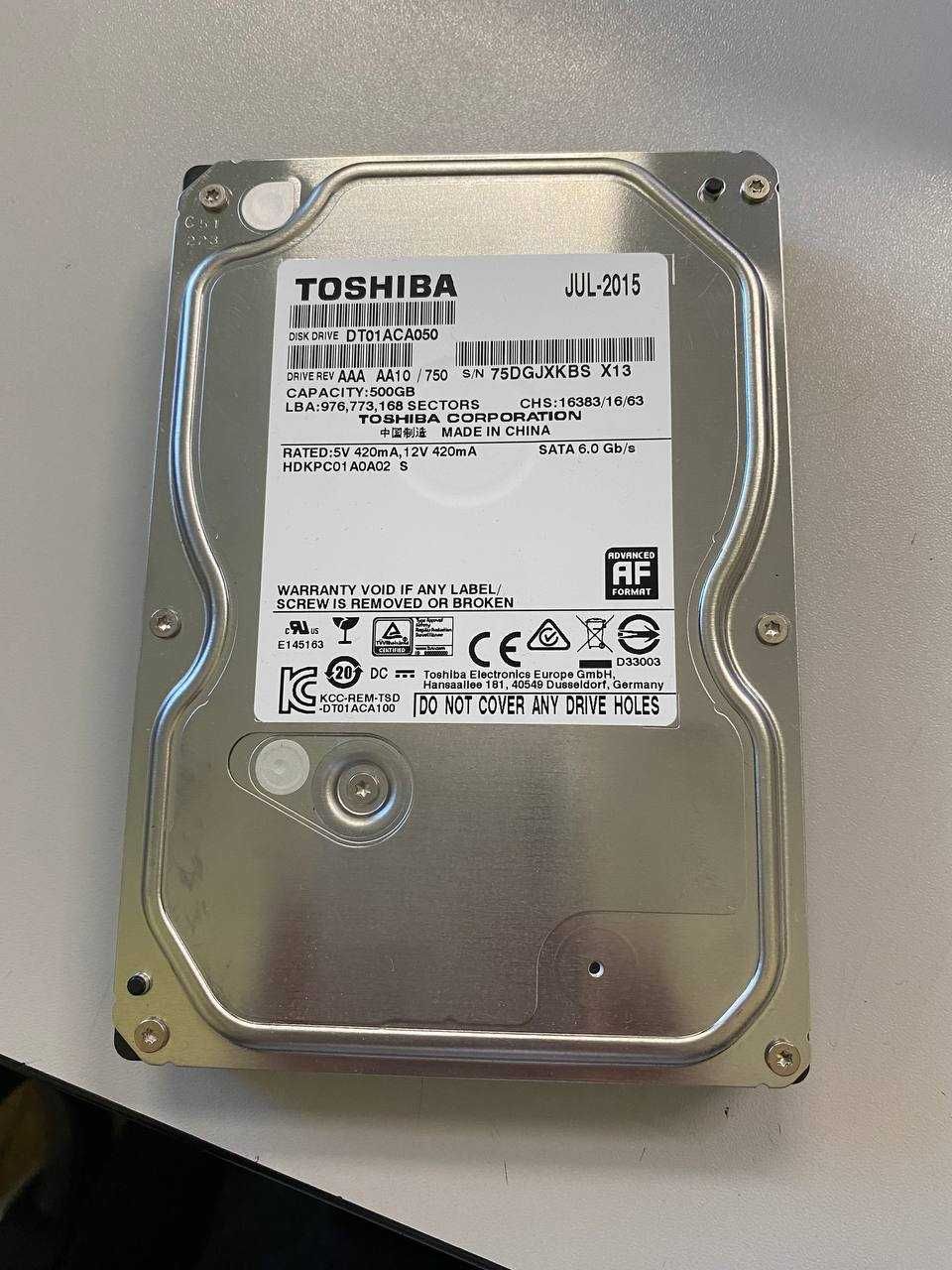 Жорсткий диск Toshiba 3.5" 500 GB 7200 об/хв