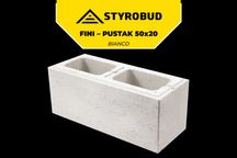 Pustak Ogrodzeniowy Styrobud FINI BIANCO 50x20x20 WYPRZEDAŻ