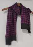 Lenço Misako – 15 x 1,85 – cor bordeaux e preto
