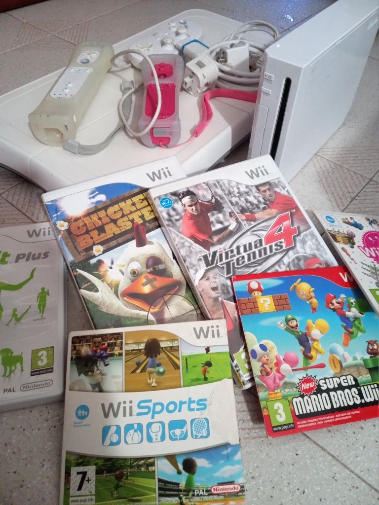 Wii +jogos+balança wii fit