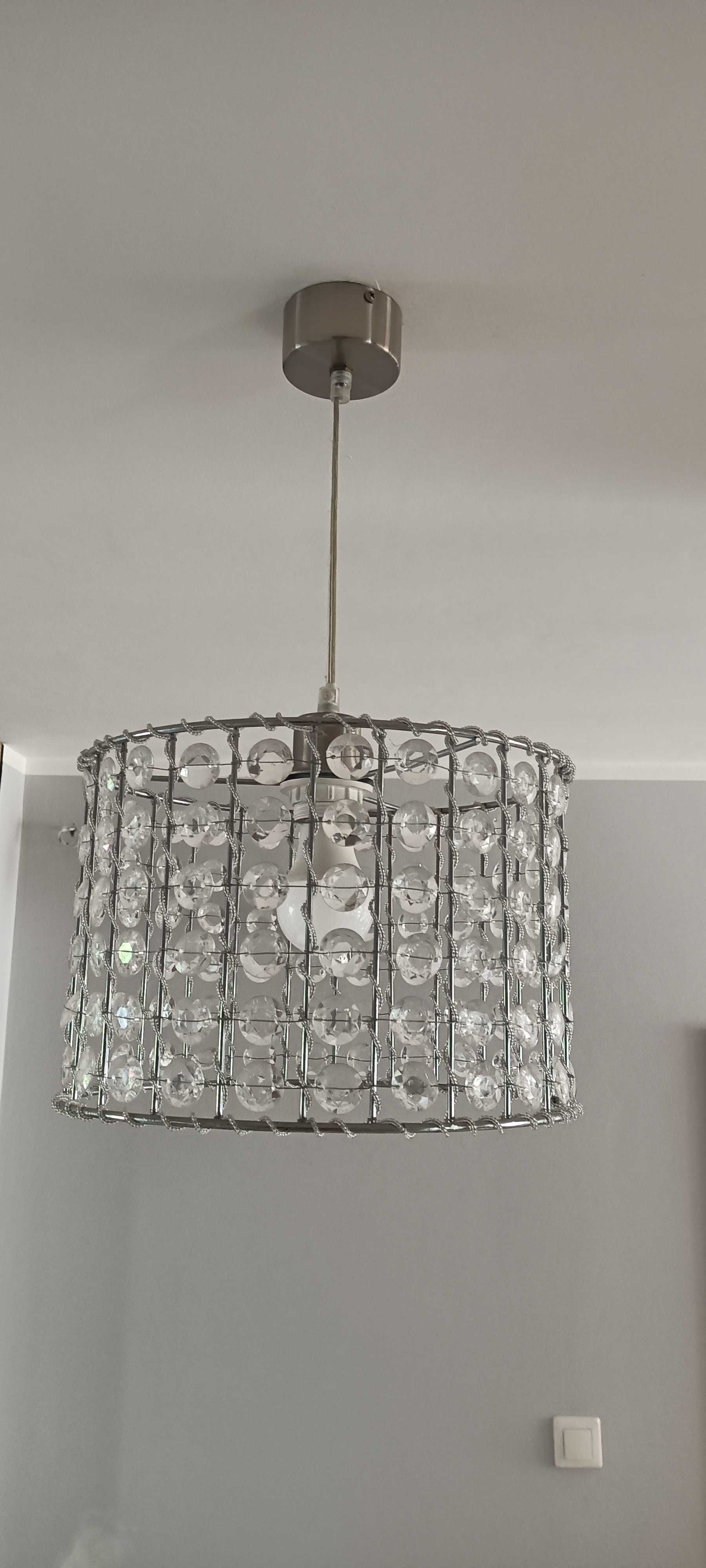 Lampa wisząca z kryształkami