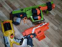 Pistolet zabawka NERF Dominator , Stryfe Elite , Maverick rev 6  3 szt