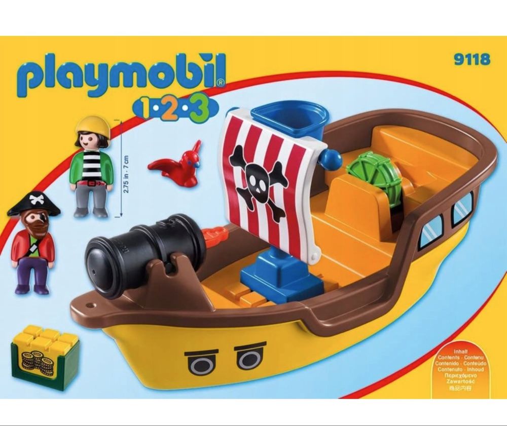 Playmobil 1.2.3 9118 Statek Piracki