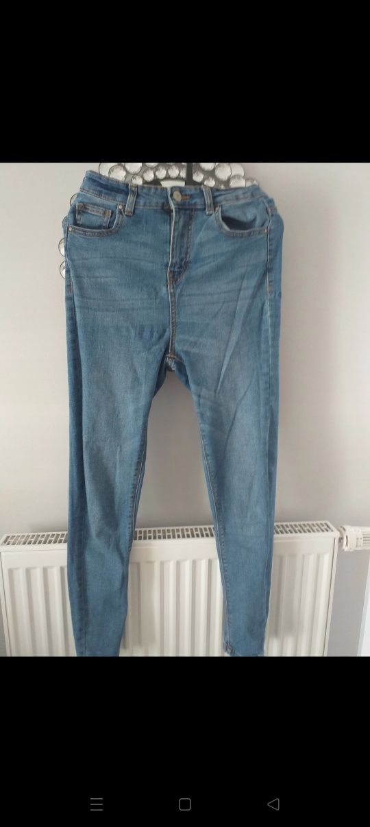 Spodnie rurki skinny z wysokim stanem  Denim Co