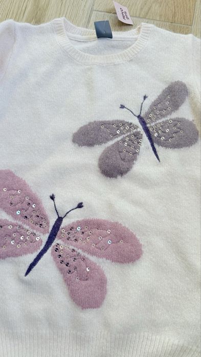 Кофта вʼязана нарядна світшот для дівчинки