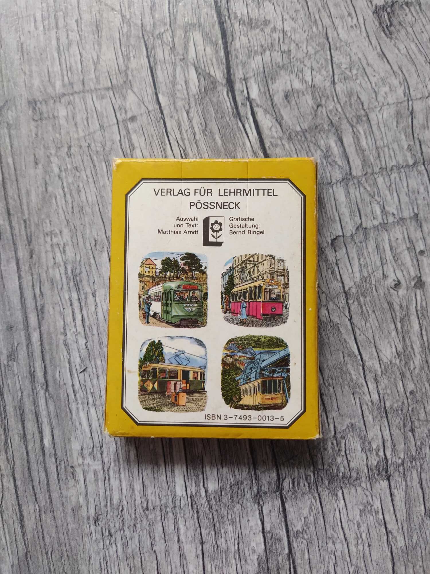 Vintage Gra karciana kwartet Historia tramwaju 1986r. j. niemiecki DDR