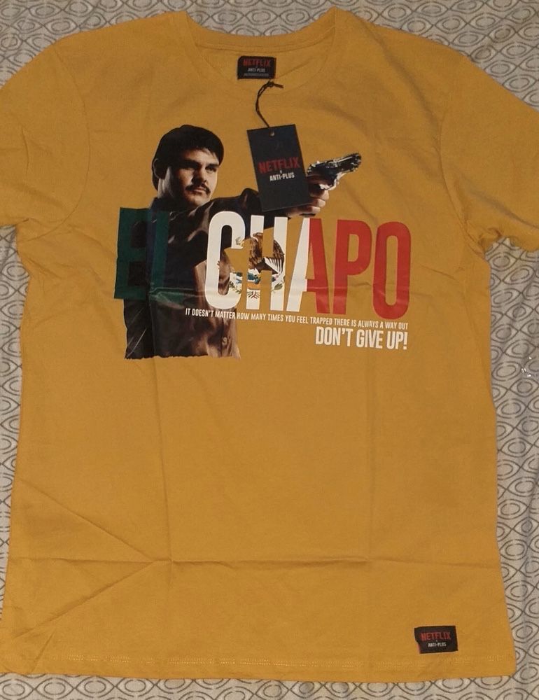 EL CHAPO T-shirt żółty licencja Netflix rozmiar XXL nowe