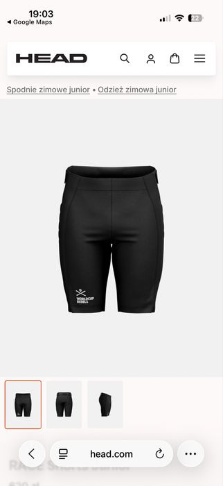 Head spodenki na gumę Race Shorts Junior 152
