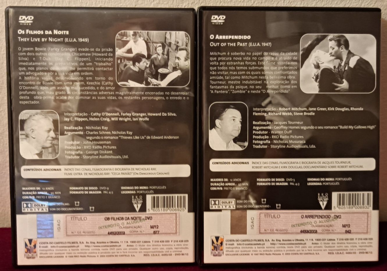 Pack Filmes negros (Nicholas Ray+Jacques Tourneur) 2DVDs