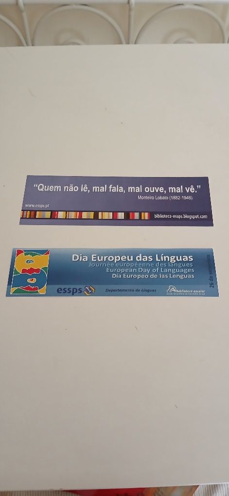 Marcadores de livros, novos