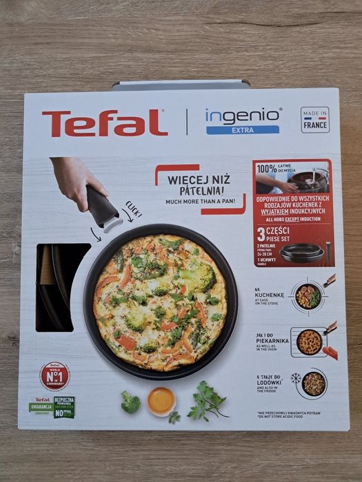 Nowy zestaw patelni Tefal Ingenio 24 i 28cm + rączka