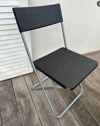 Ikea krzesło czarne, składane Jeff 900.704.04