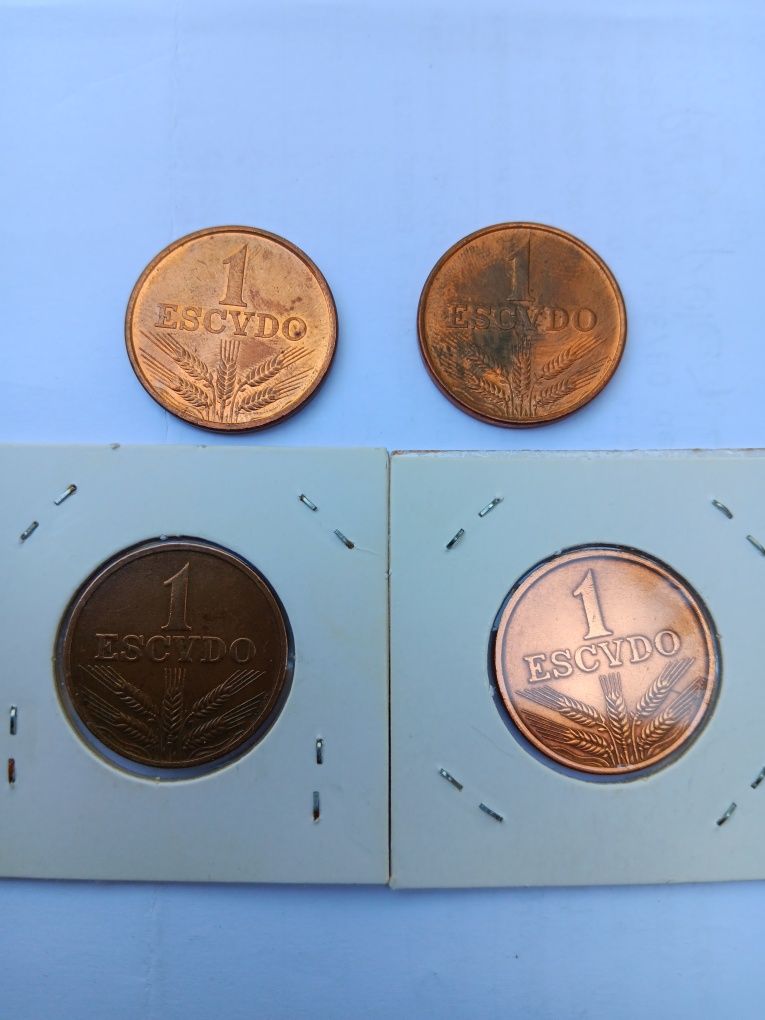 Colecção completa de moedas de 1 escudo,bronze