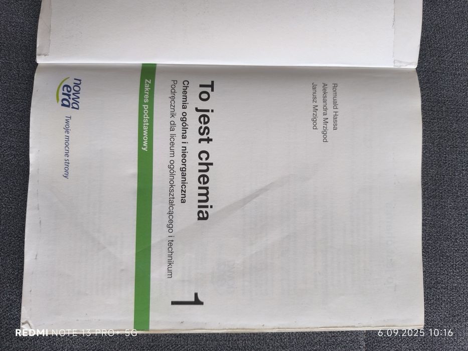 To jest chemia 1 nowa era zakres podstawowy