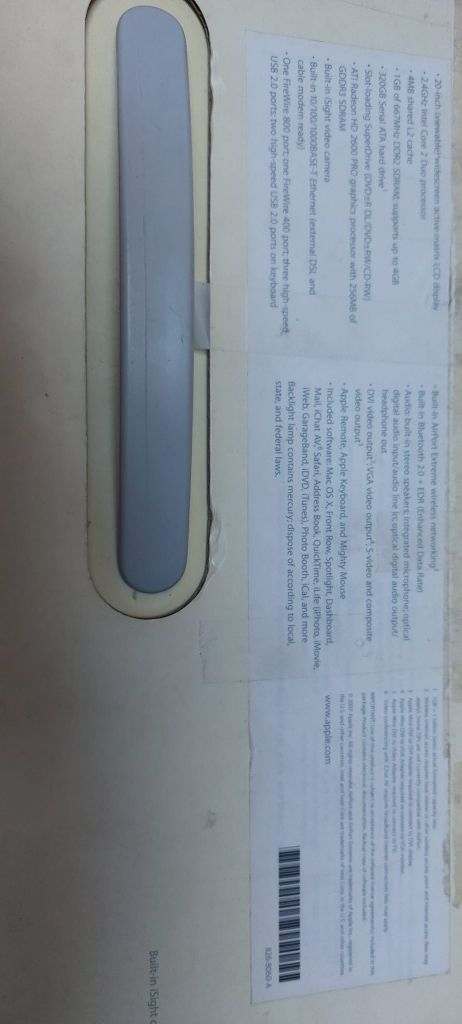 Imac 20 mid 2009