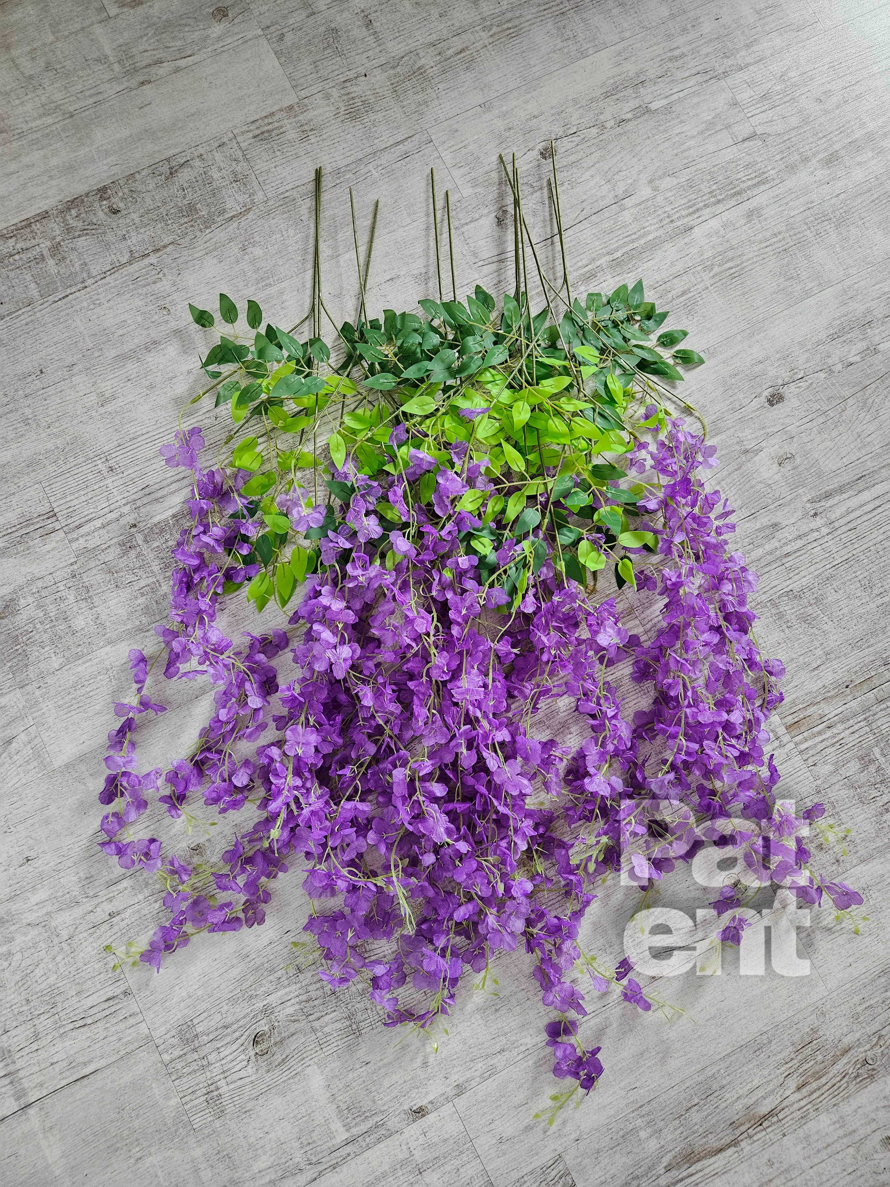 Wisteria fioletowa glicynia sztuczna girlanda dekoracja 12 sztuk
