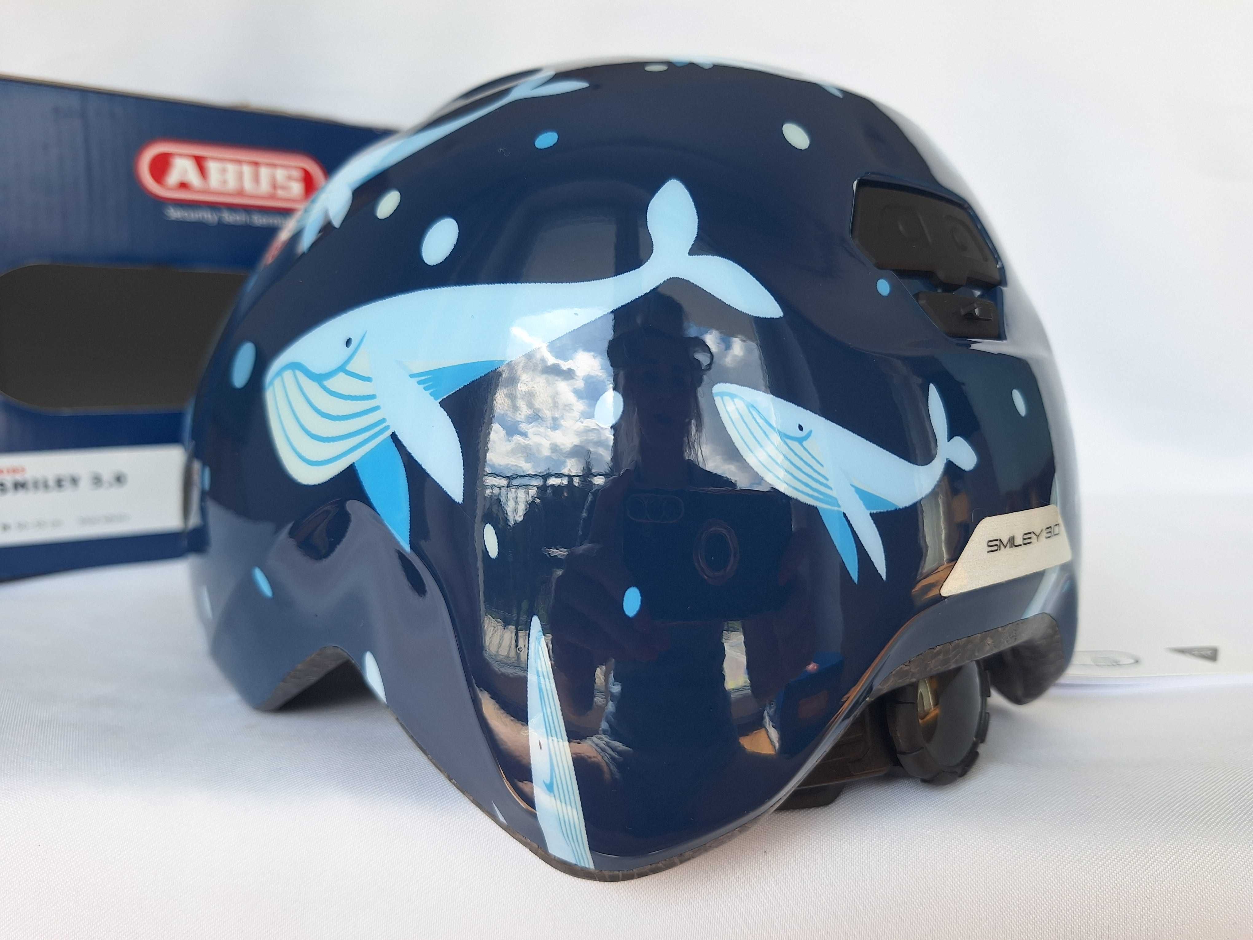 Kask rowerowy dziecięcy Abus Smiley 3.0 Blue Whale M 50-55cm