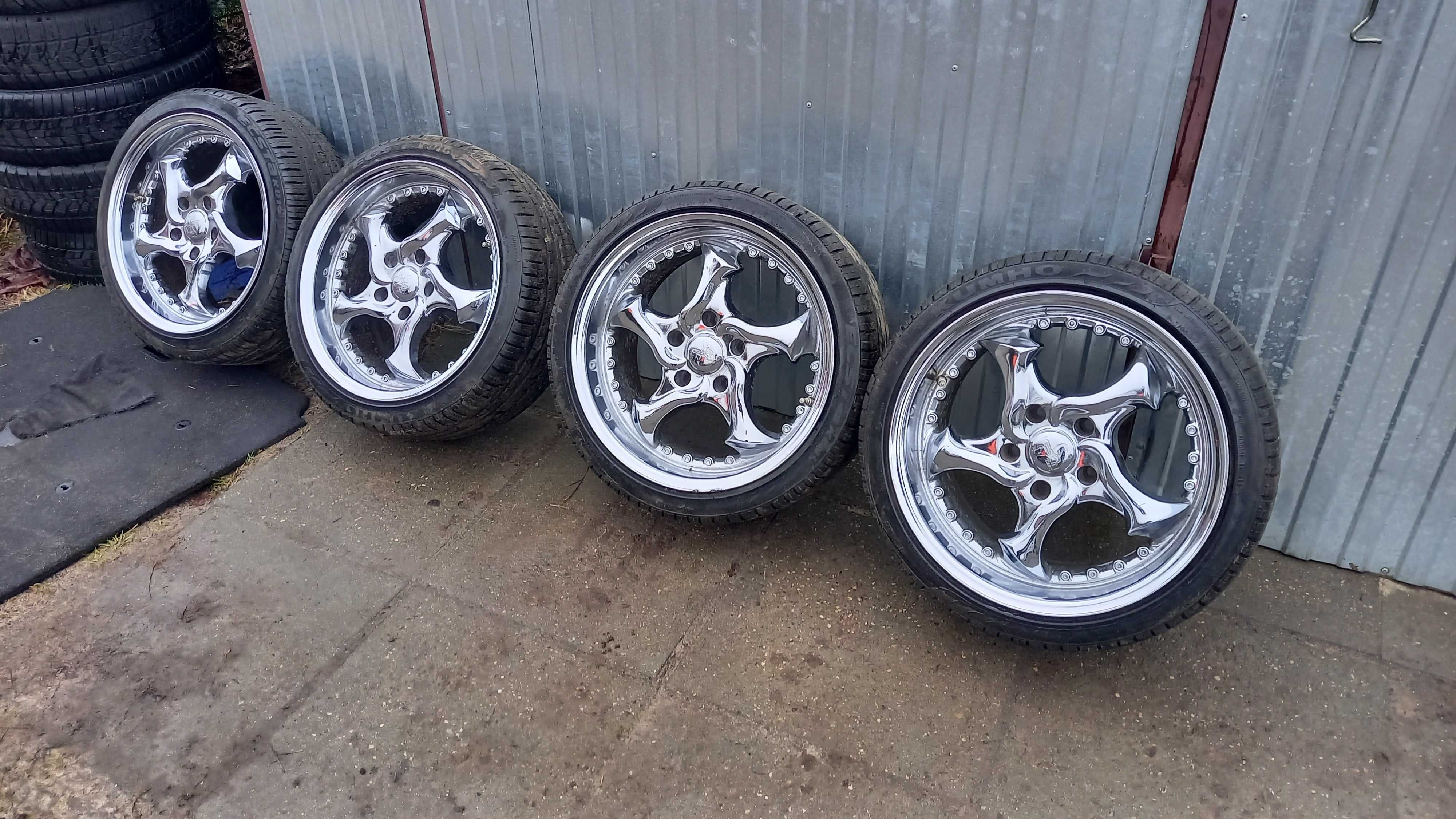 Alufelgi KESKIN KT7 17 cali dwie szerokości 5x120 bmw e36 e46 chrom