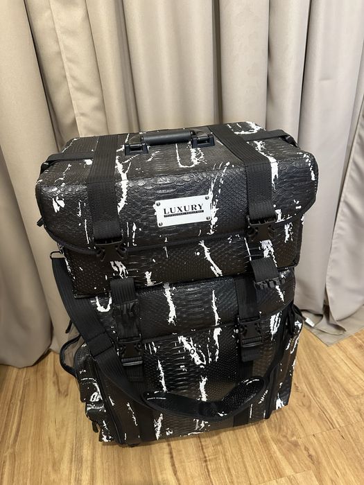 Luxury Makeup Bag kufer wizażysty 2w1 szuflady walizka kosmetyczna