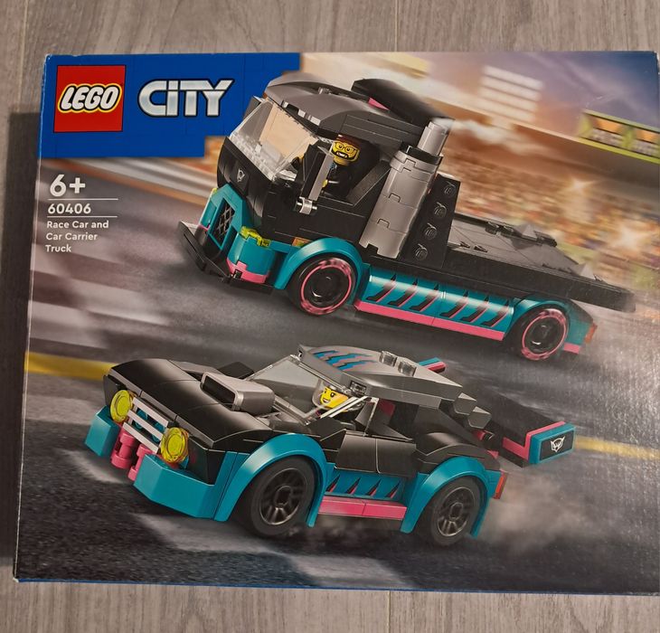 Lego city 60406 samochód wyścigowy z lawetą