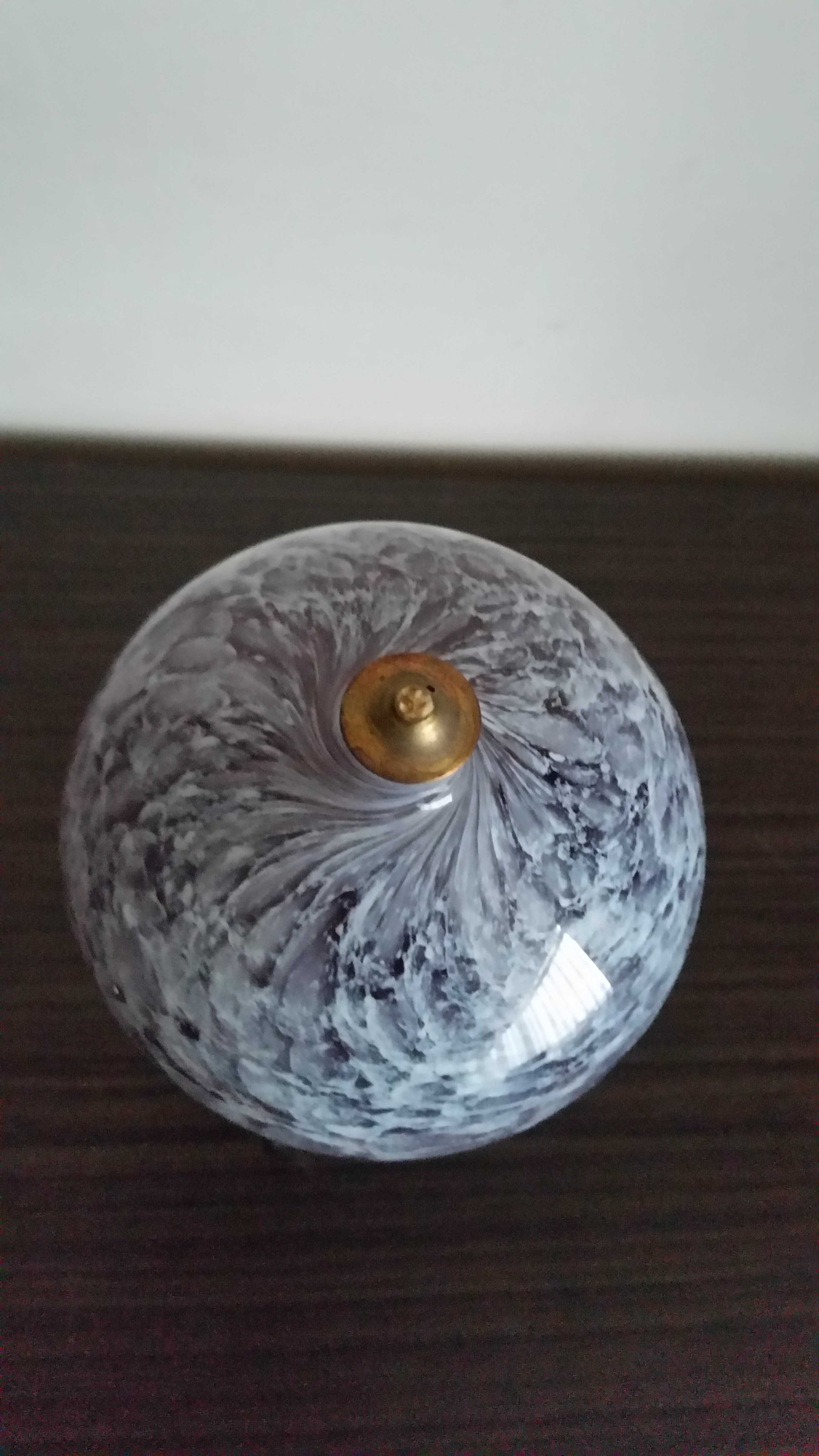 lampa naftowa i bomboniera huta szkła Krosno