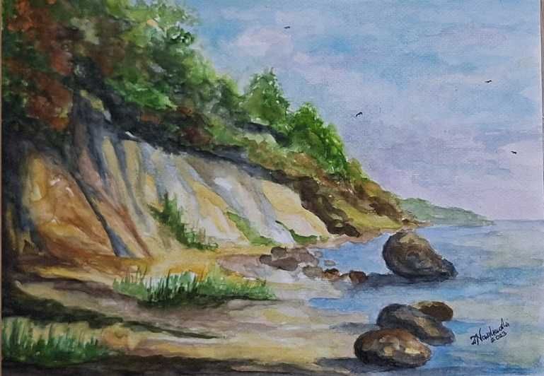 akwarela pejzarz morski