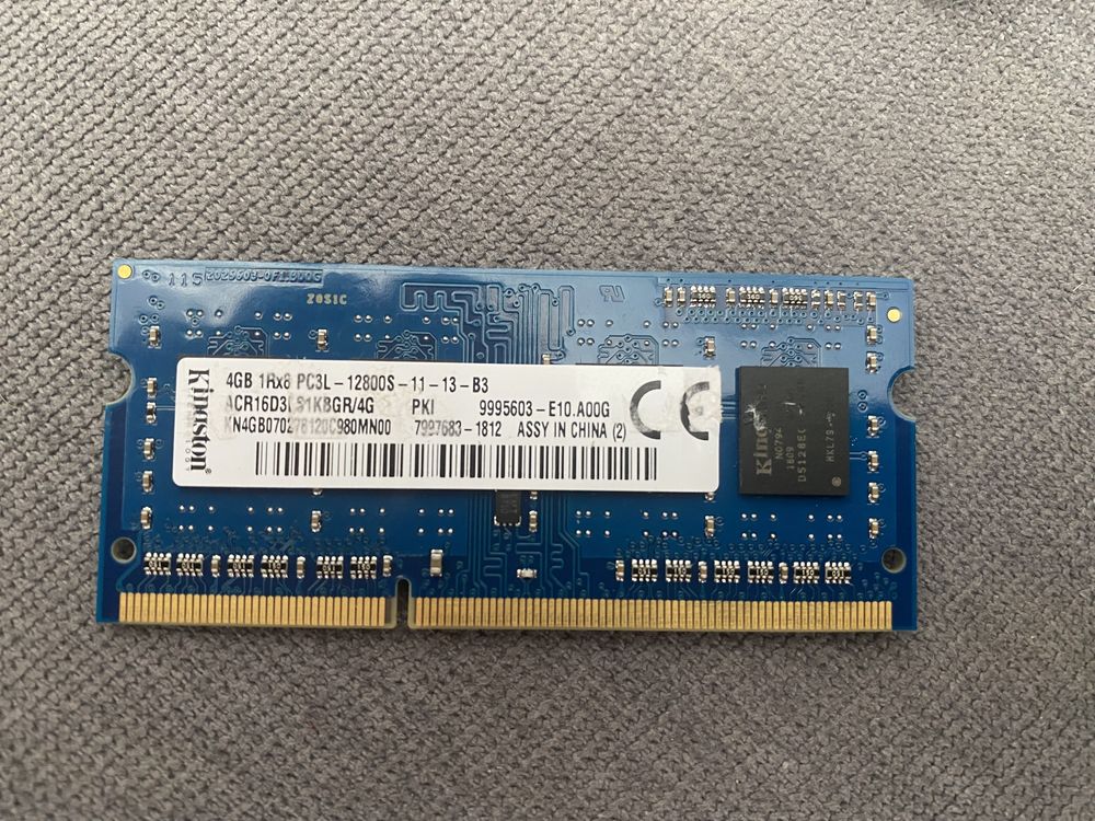 Модуль памяти SODIMM DDR3L, Kingston на 4Gb
