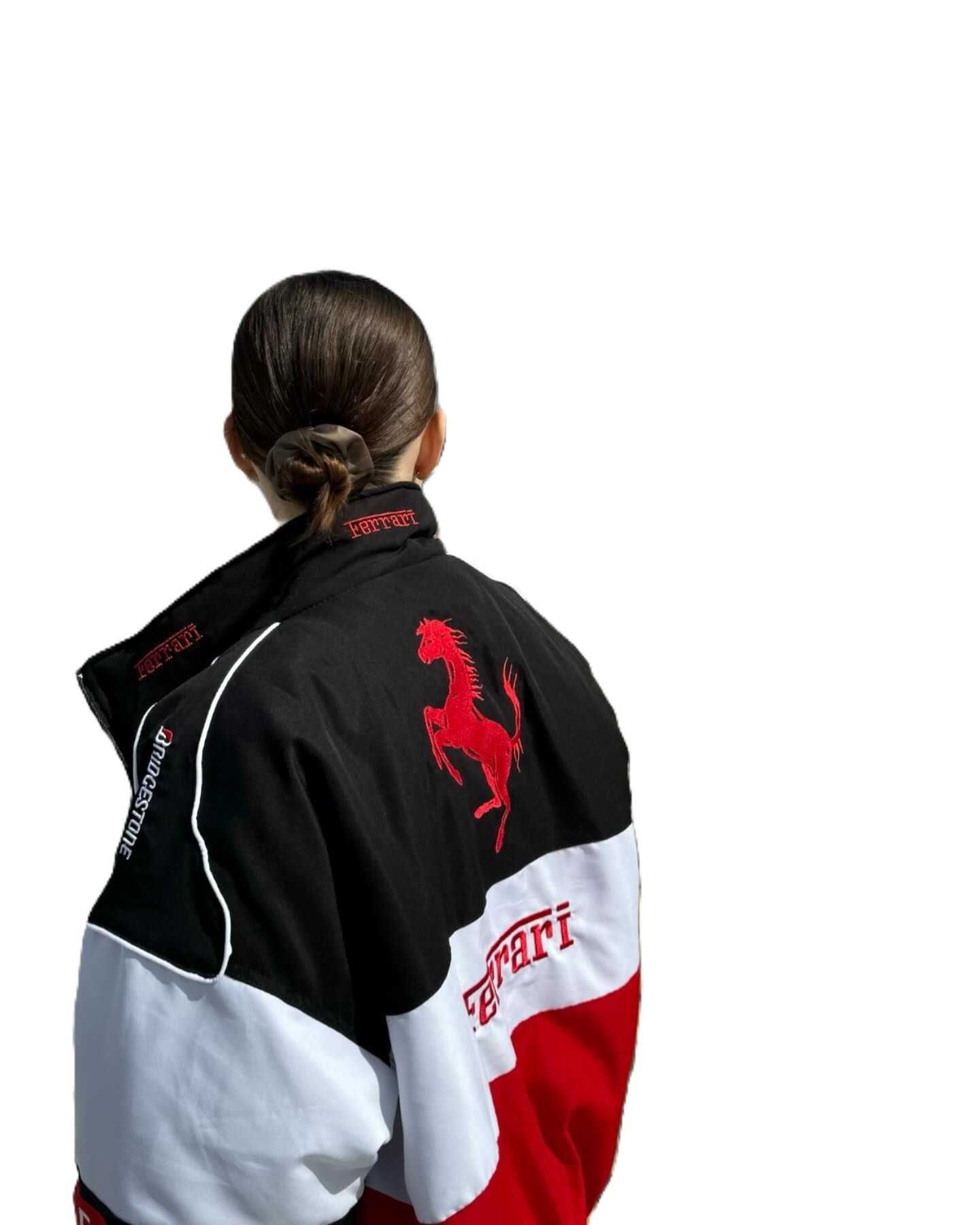 Kurtka Ferrari Vintage F1 Wyścigowa Bomberka Biała M L XL