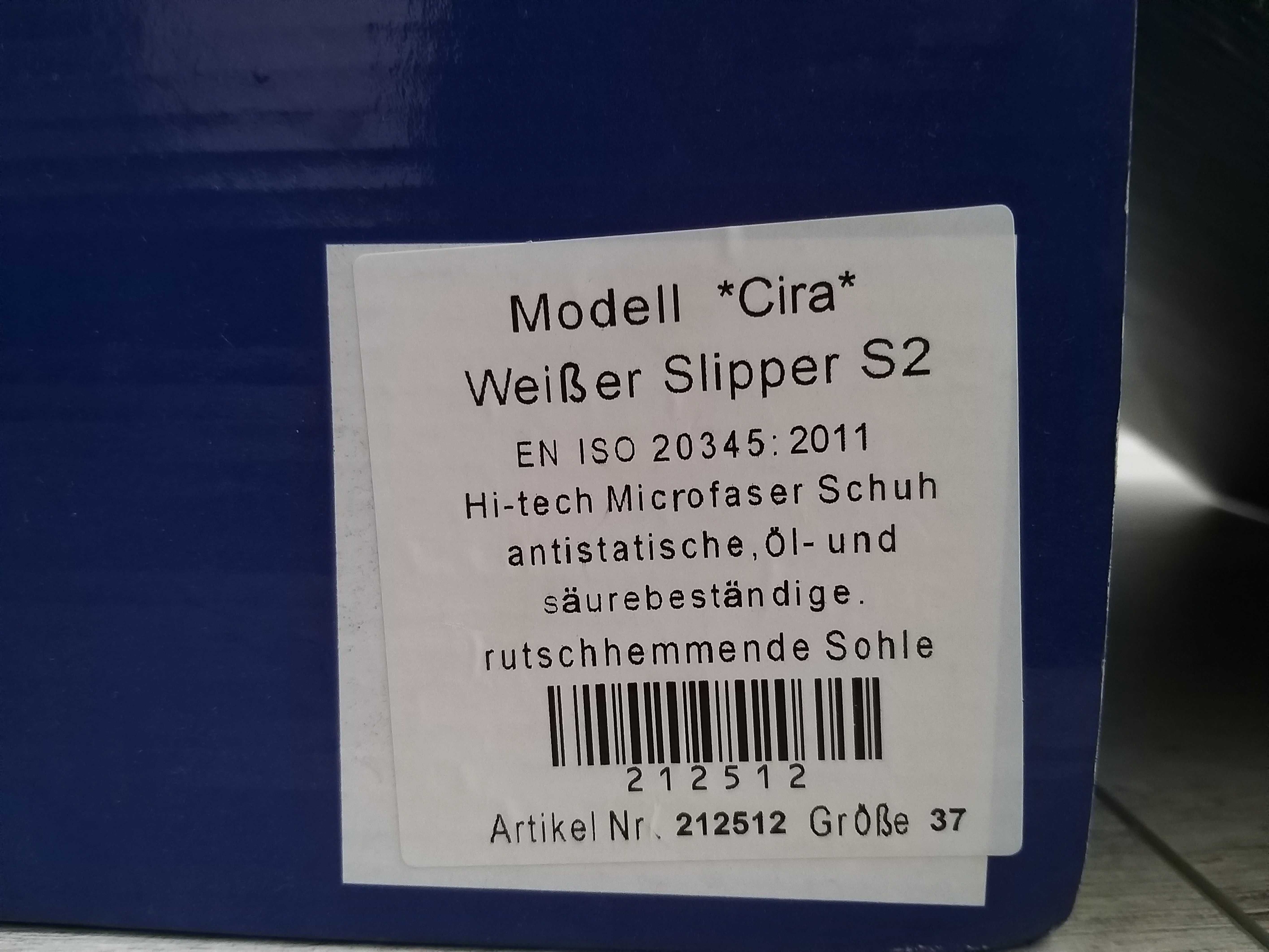 buty robocze białe, rozmiar 37