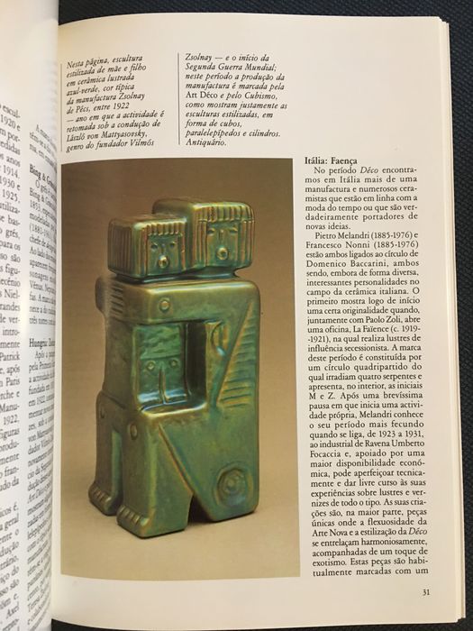 Artes Decorativas do Século XX. Art Déco / Arte Nova