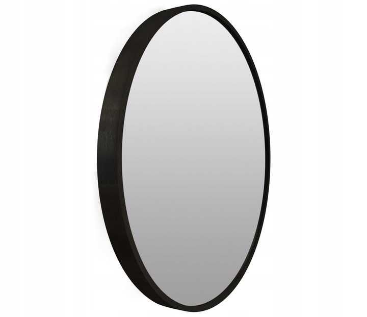 Duże lustro okrągłe ścienne łazienkowe salon sypialnia czarne 60cm XXL