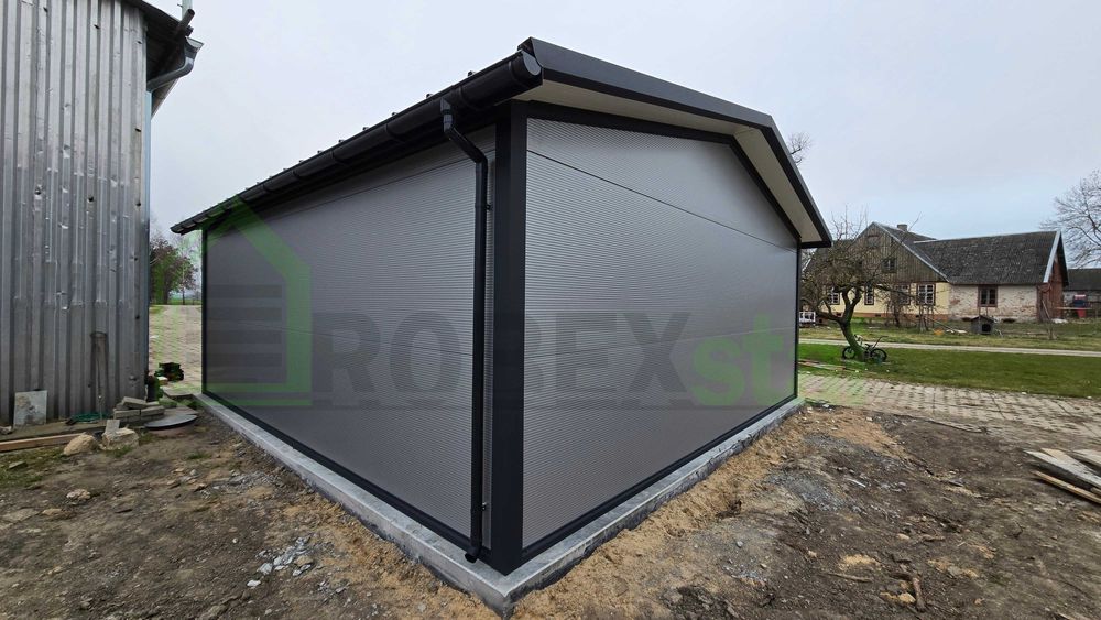 Garaż ocieplany NA ZGŁOSZENIE 35m2 z płyty warstwowej MONTAŻ CAŁY KRAJ