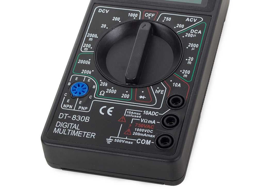 Cyfrowy MIERNIK MULTIMETR Pomiary Prąd AC/DC LCD Elektronika DT-830B