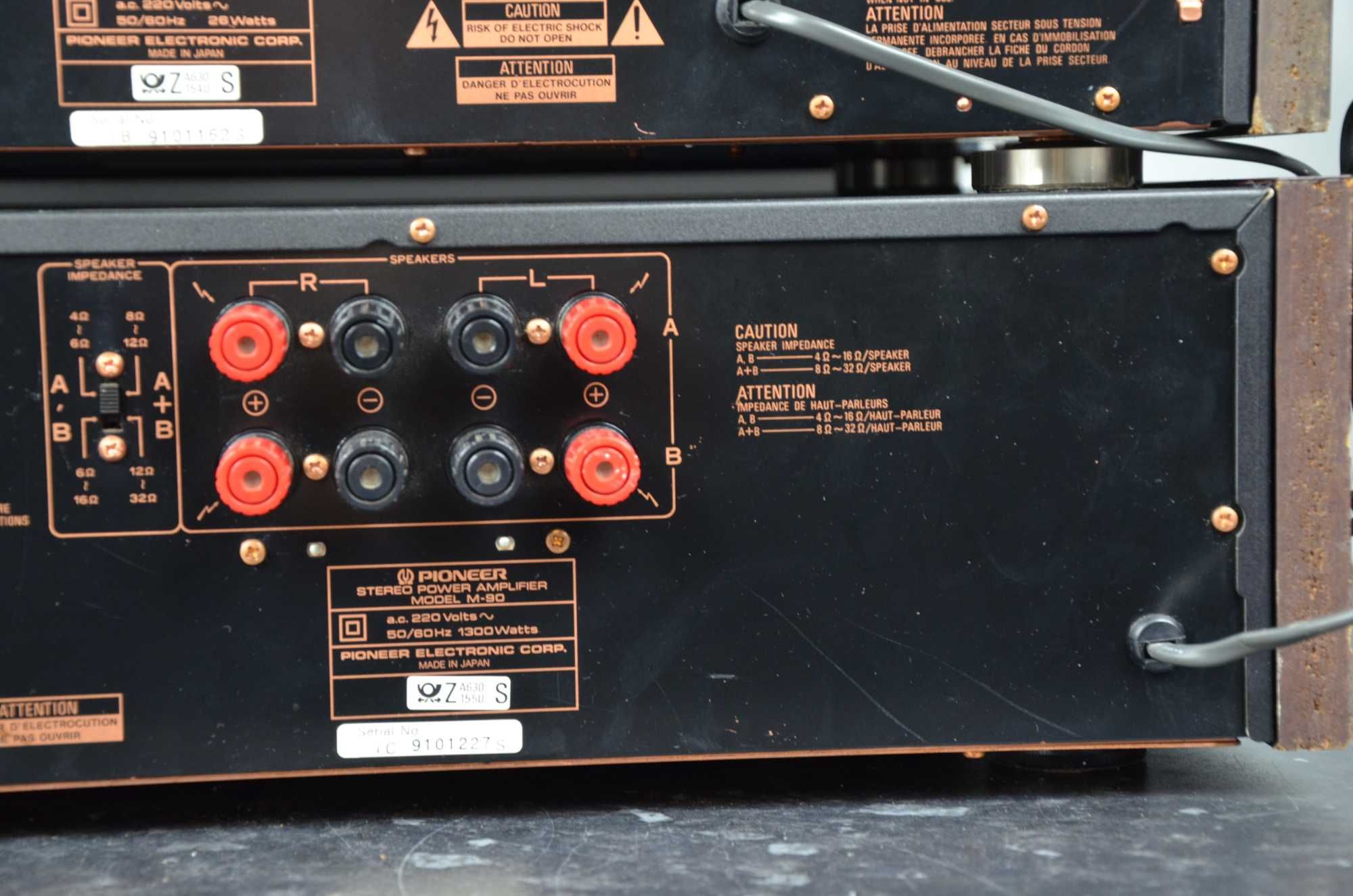 Końcówka Mocy PIONEER M-90 Przedwzmacniacz C-90 Komplet Hi-End JAPAN