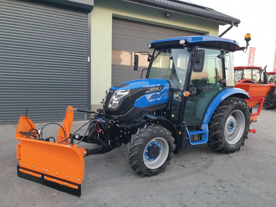 Ciągnik rolniczy SOLIS S 50 4WD + Pług + Posypywarka - Zestaw Zimowy