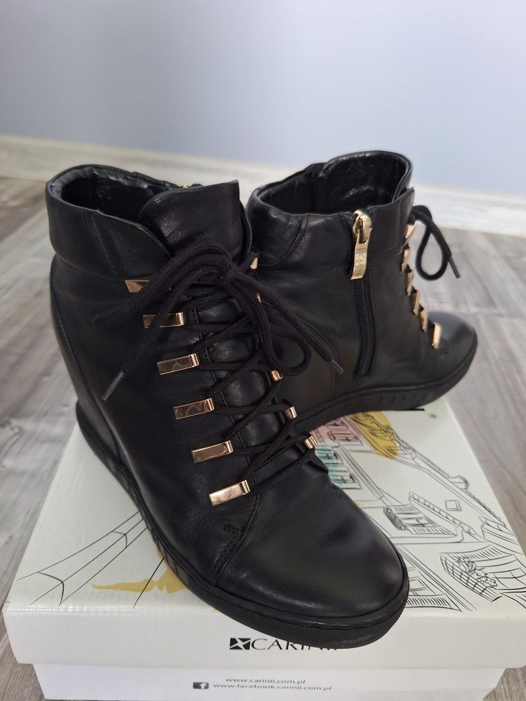 Buty damskie sneakersy skórzane