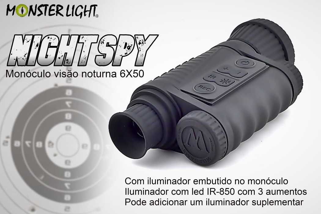 Monóculo de visão noturna 6X50 Night Spy