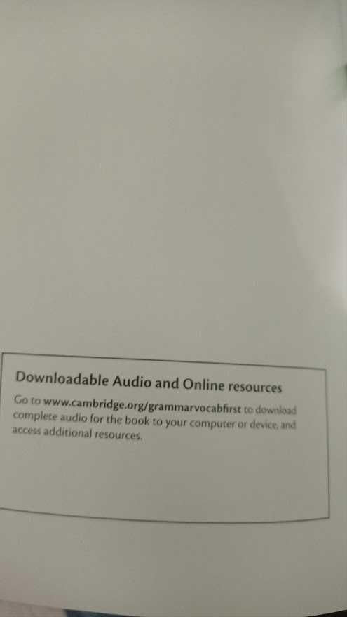 Cambridge English Grammar and Vocabulary for First and First for Schoo