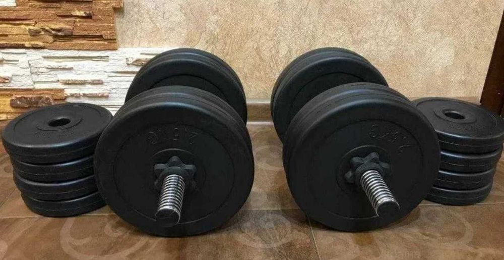 Гантелі розбірні 2шт по 26кг комплект 52кг набірні з дисками композит