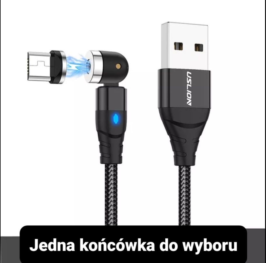 Kabel Magnetyczny540 Stopni Szybkie Ładowanie 1M USB C MICRO USB IPHON