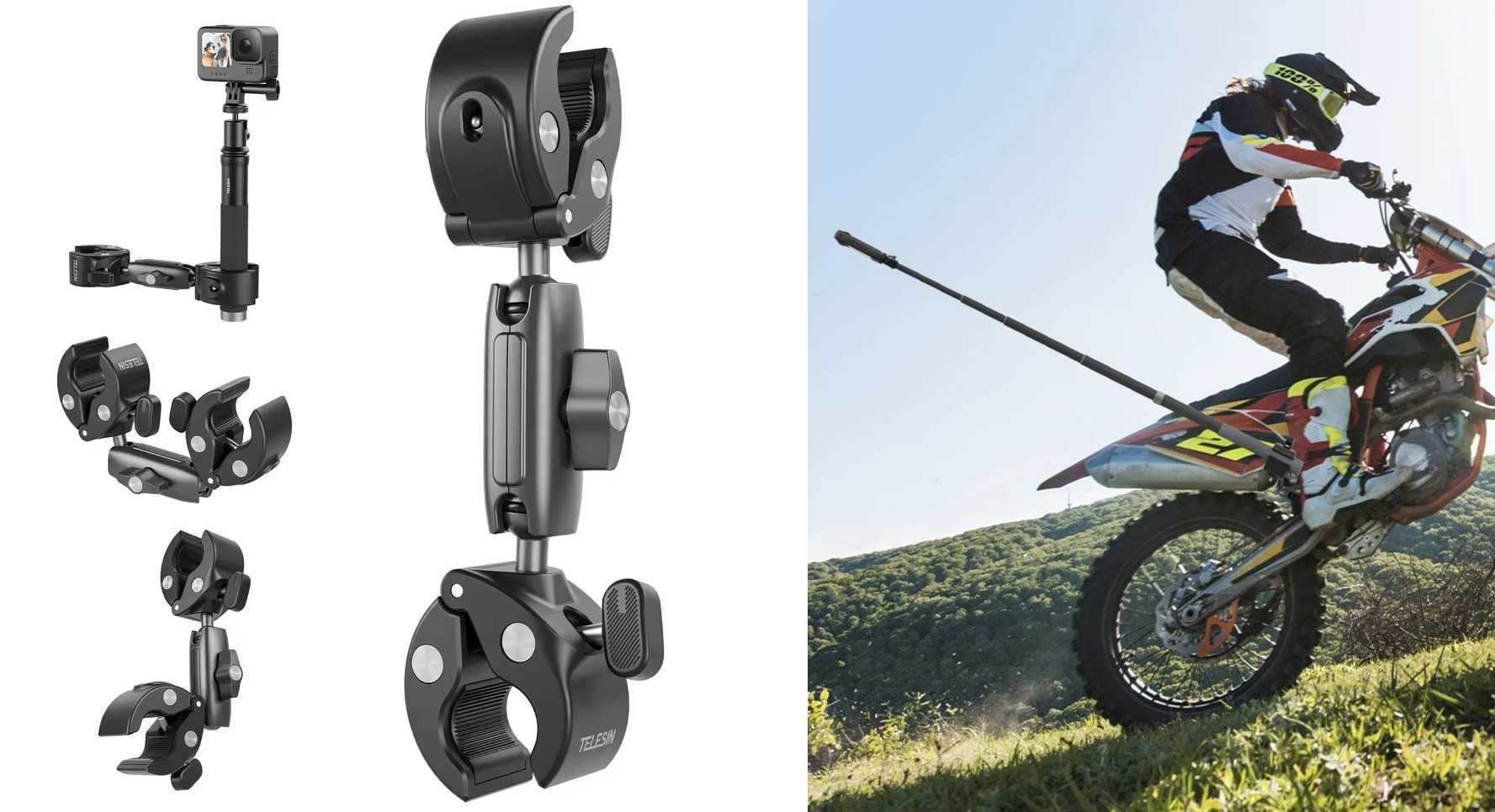 Якісне кріплення Telesin тримач зажим для монопода Insta 360 GoPro DJI