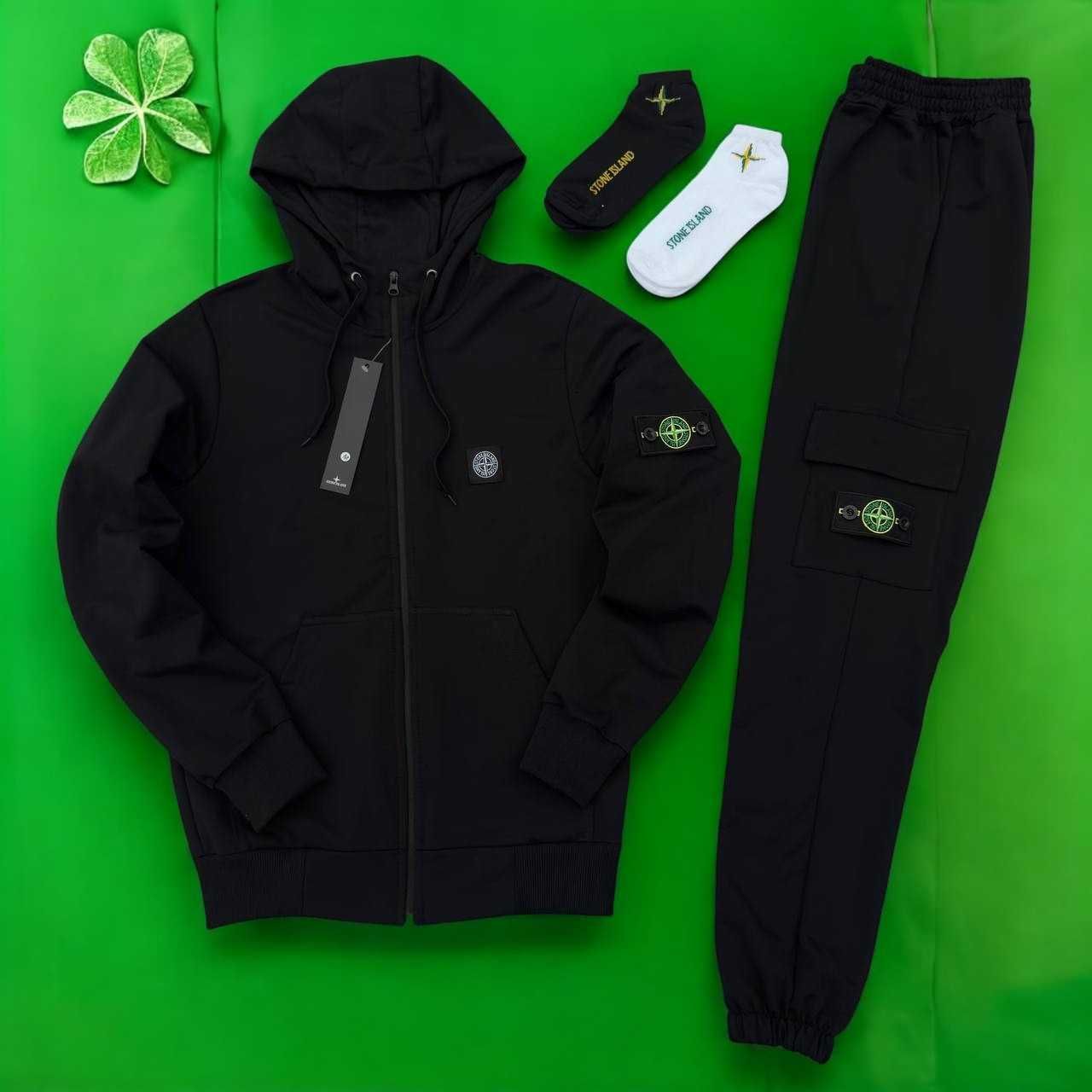 Костюм STONE ISLAND: зип-худи/штаны, спортивный костюм СтонАйлэнд, хит