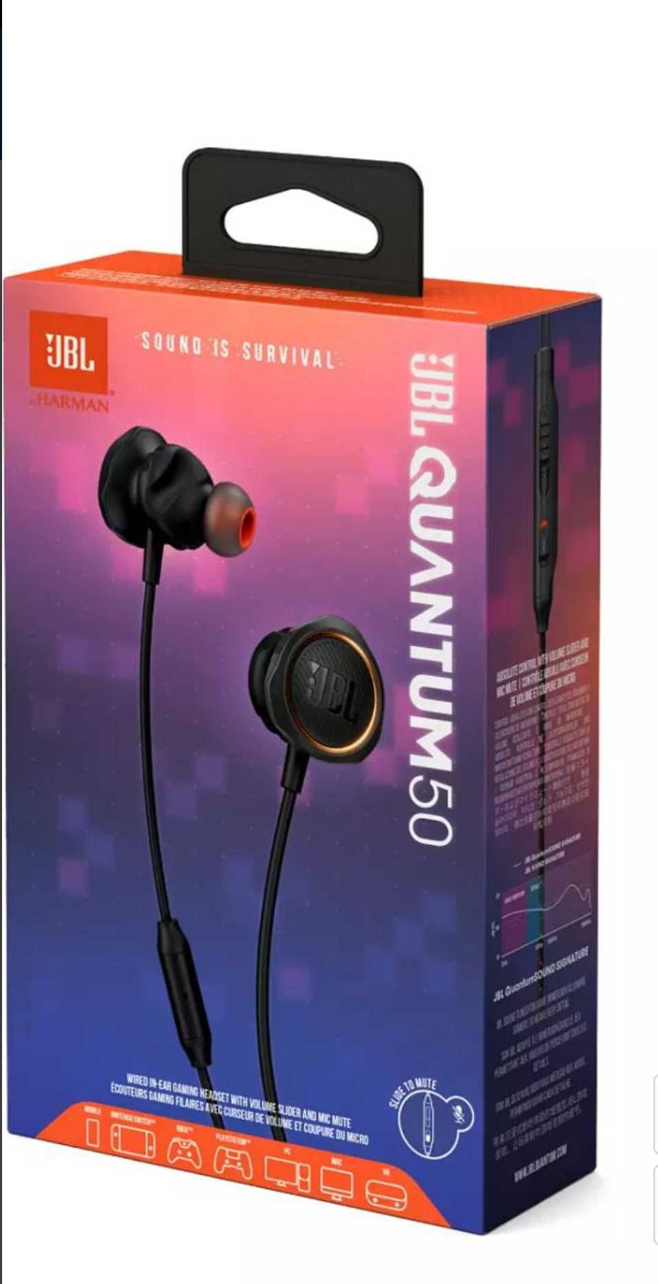 Słuchawki dokanałowe JBL Quantum 50