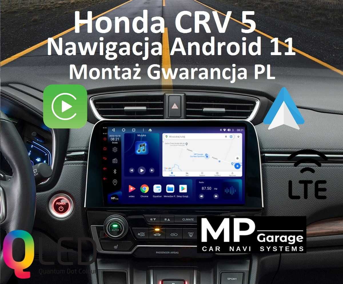 Radio Nawigacja Honda CRV 5 Android 11 CarPlay/AA Qled Montaż Gw.