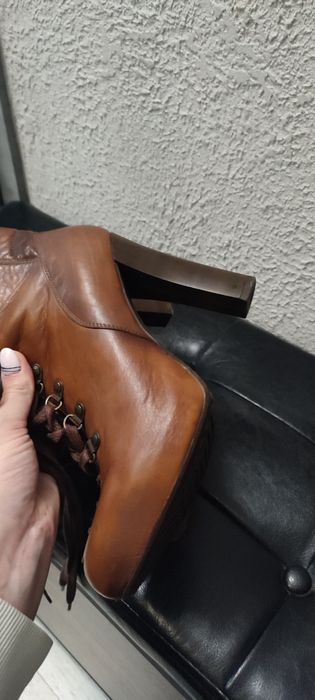 Botki damskie skórzane Badura