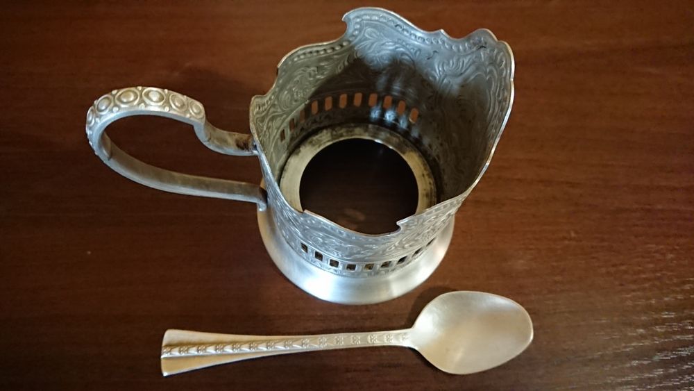 Подстаканник мельхиоровый